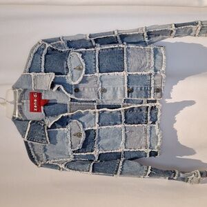 Vintage Y2K patchwork jean jacket Zana-di size small
